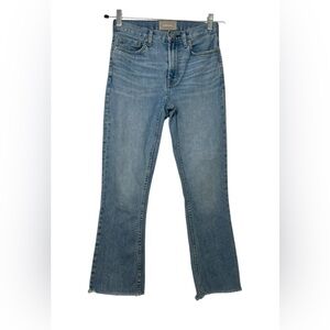 Everlane The Kick Crop Jean Women’s 26R High Rise Light Wash Blue Denim Raw Hem